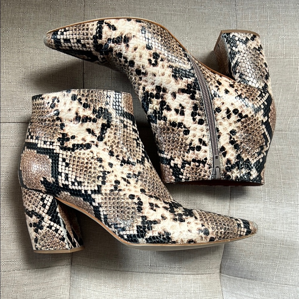 Jeffrey Campbell Snakeskin Ankle Boots - Size 9